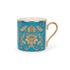 Acanthus Turquoise Coffee Cup And Saucer