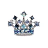 Blue And Silver Crown Brooch