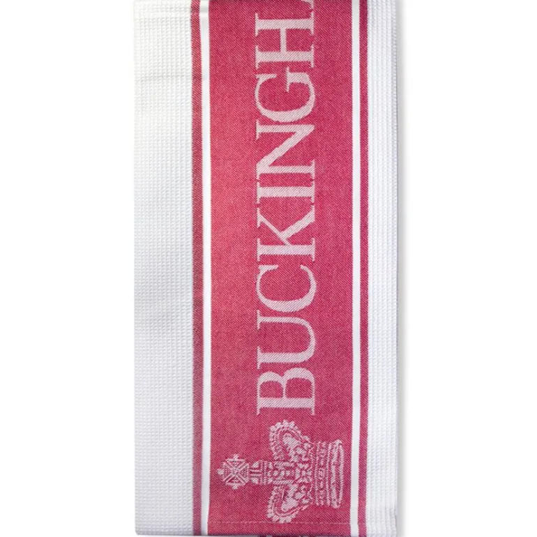 Buckingham Palace Red Waffle Tea Towel