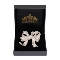 Crystal Bow Brooch
