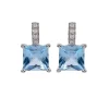 Crystal Square Drop Earrings