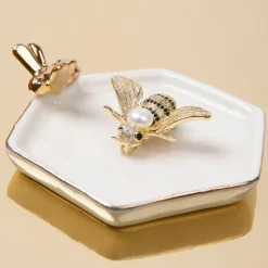 Gold Bee Brooch