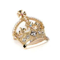 Gold Crown Brooch