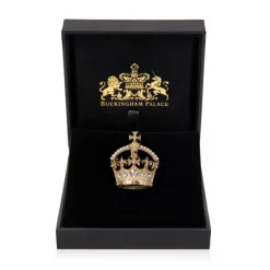 Gold Crown Brooch