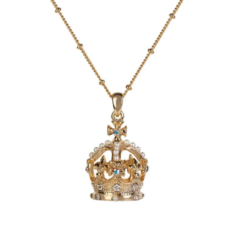 Gold Crown Necklace