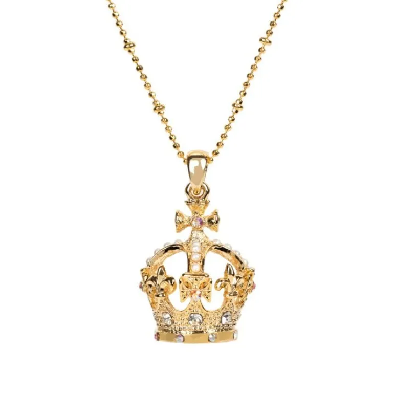 Gold Crown Necklace