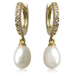 Gold Pearl Earrings