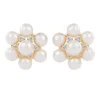 Holbein Pearl Flower Stud Earrings