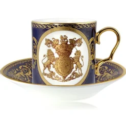 Lustre Cobalt Coffee Cup And Saucer Set