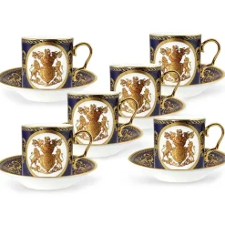 Lustre Cobalt Coffee Cup And Saucer Set