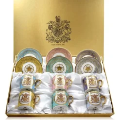 Lustre Pastel Coffee Cup And Saucer Set