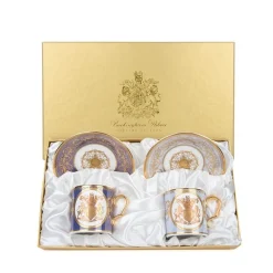 Special Edition Lustre Purple And Blue Coffee Cup And Saucer