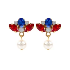 Vicki Sarge Red, White And Blue Small Drop Earrings